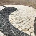 抚州 黄金麻冰裂纹地铺石工地铺装案例