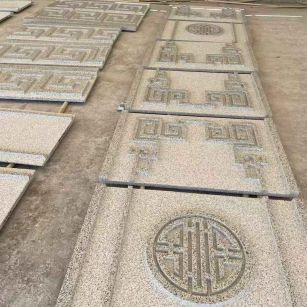 抚州 白麻花岗岩外墙立面雕刻板