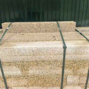 抚州 黄金麻花岗岩石材机切面栏杆料半成品