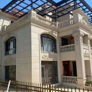 抚州 黄金麻花岗岩荔枝面别墅外墙干挂