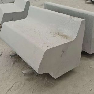 抚州 芝麻白花岗岩异形坐凳，石凳