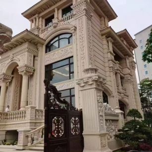 抚州 黄金麻花岗岩别墅外墙干挂效果展示