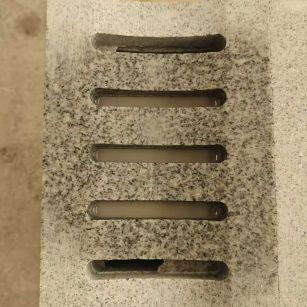 抚州 芝麻白拉丝面花岗岩U型开槽排水槽