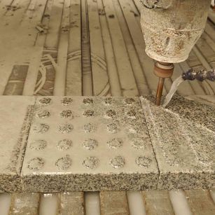 抚州 芝麻白花岗岩石材盲人石、盲道石、盲点石