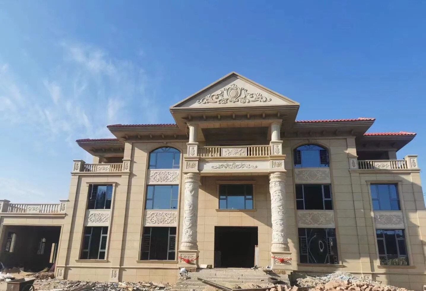 抚州 黄金麻花岗岩别墅外墙干挂