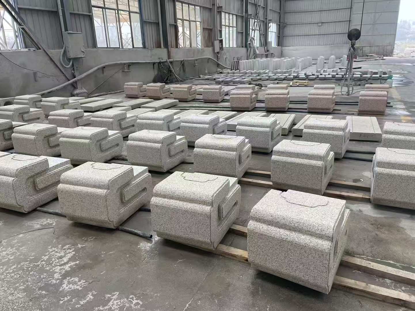 抚州 白麻花岗岩异形加工-石凳，坐凳