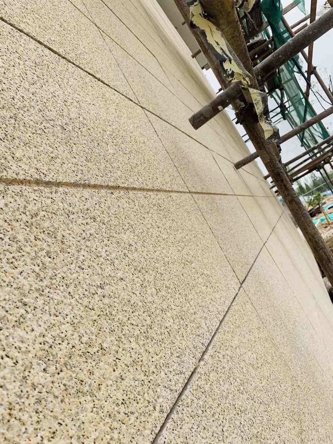 抚州 黄金麻花岗岩荔枝面外墙干挂石材效果示例