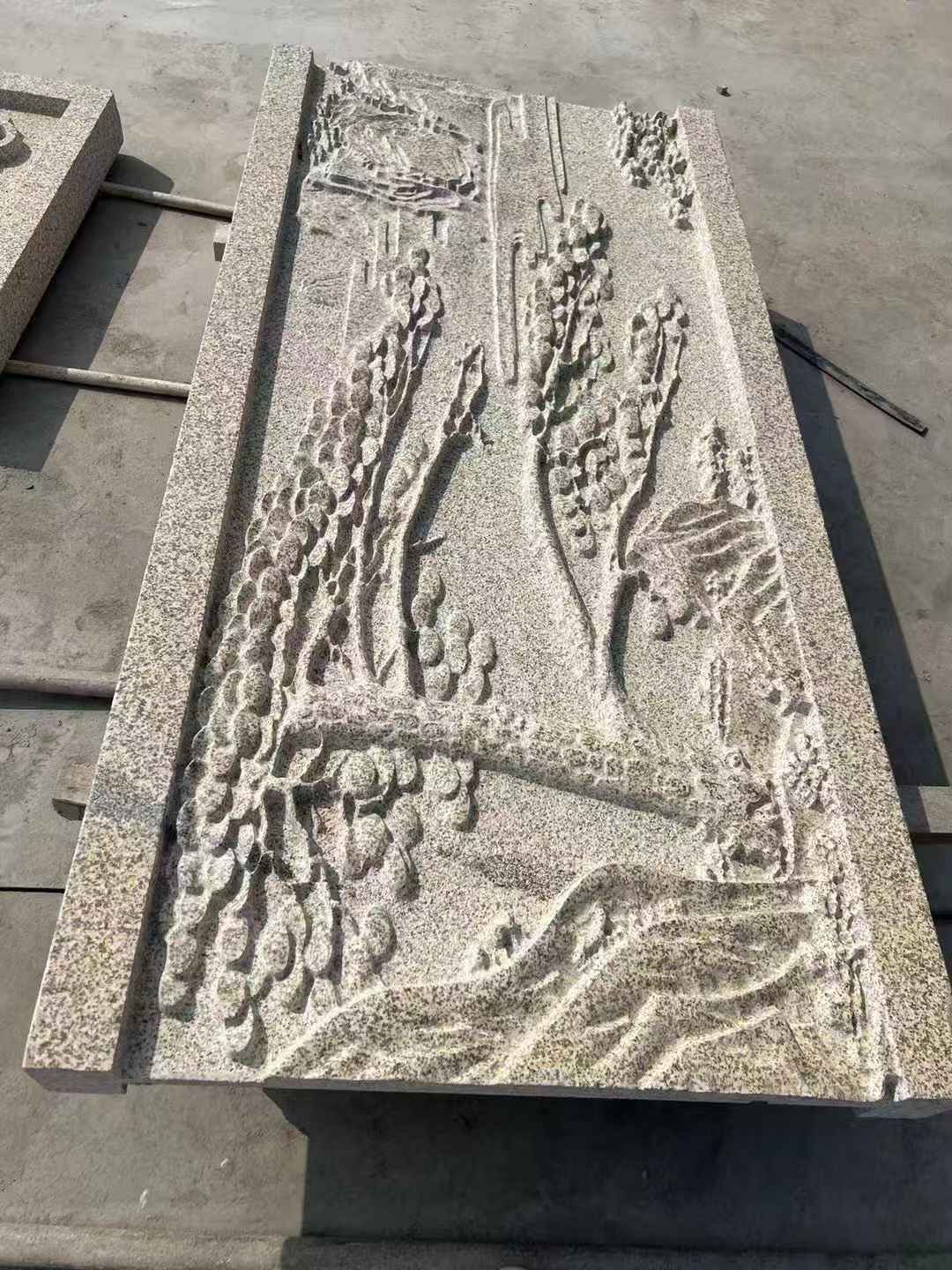 抚州 黄金麻雕刻板浮雕迎客松