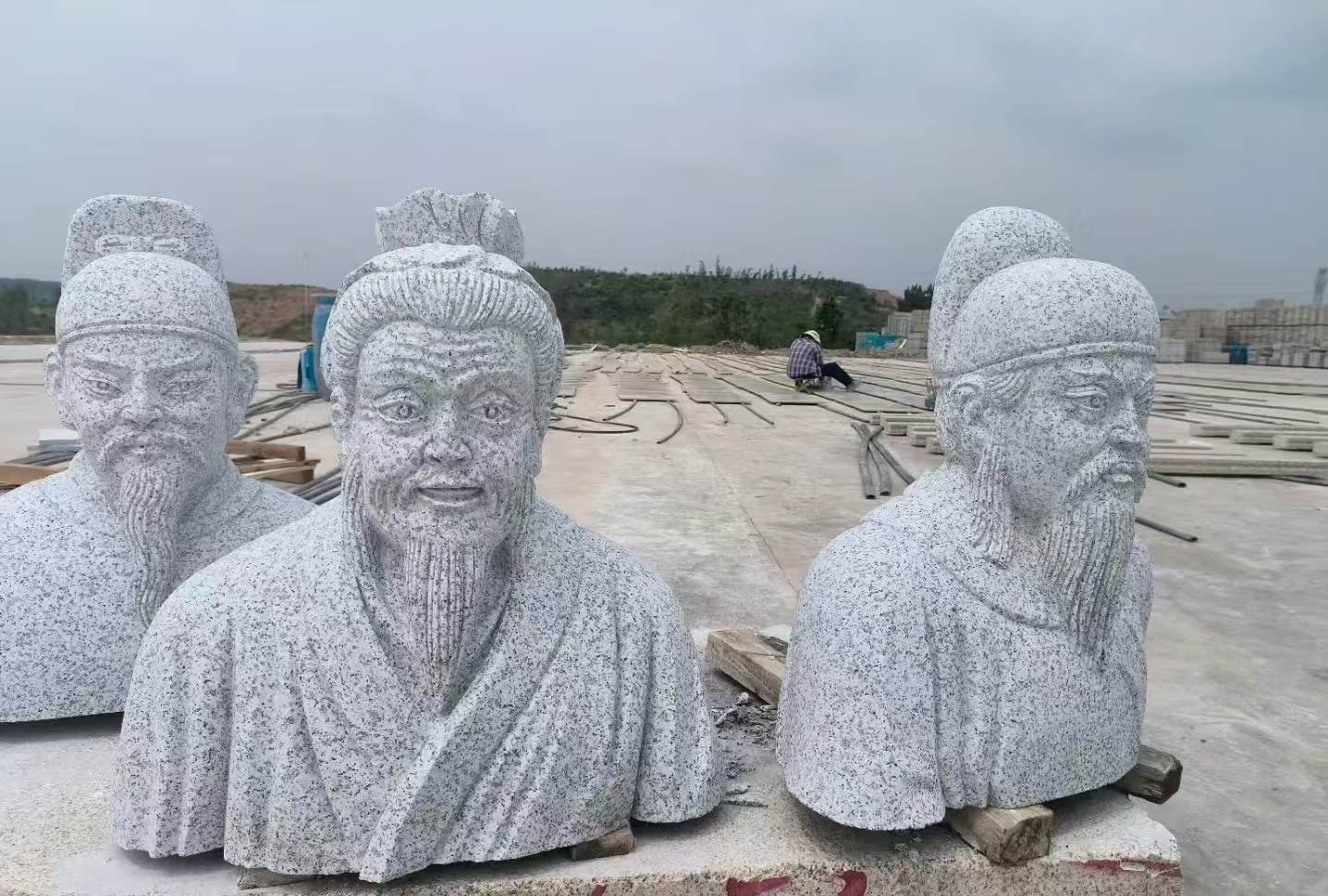 抚州 白麻花岗岩石材人物立体雕刻