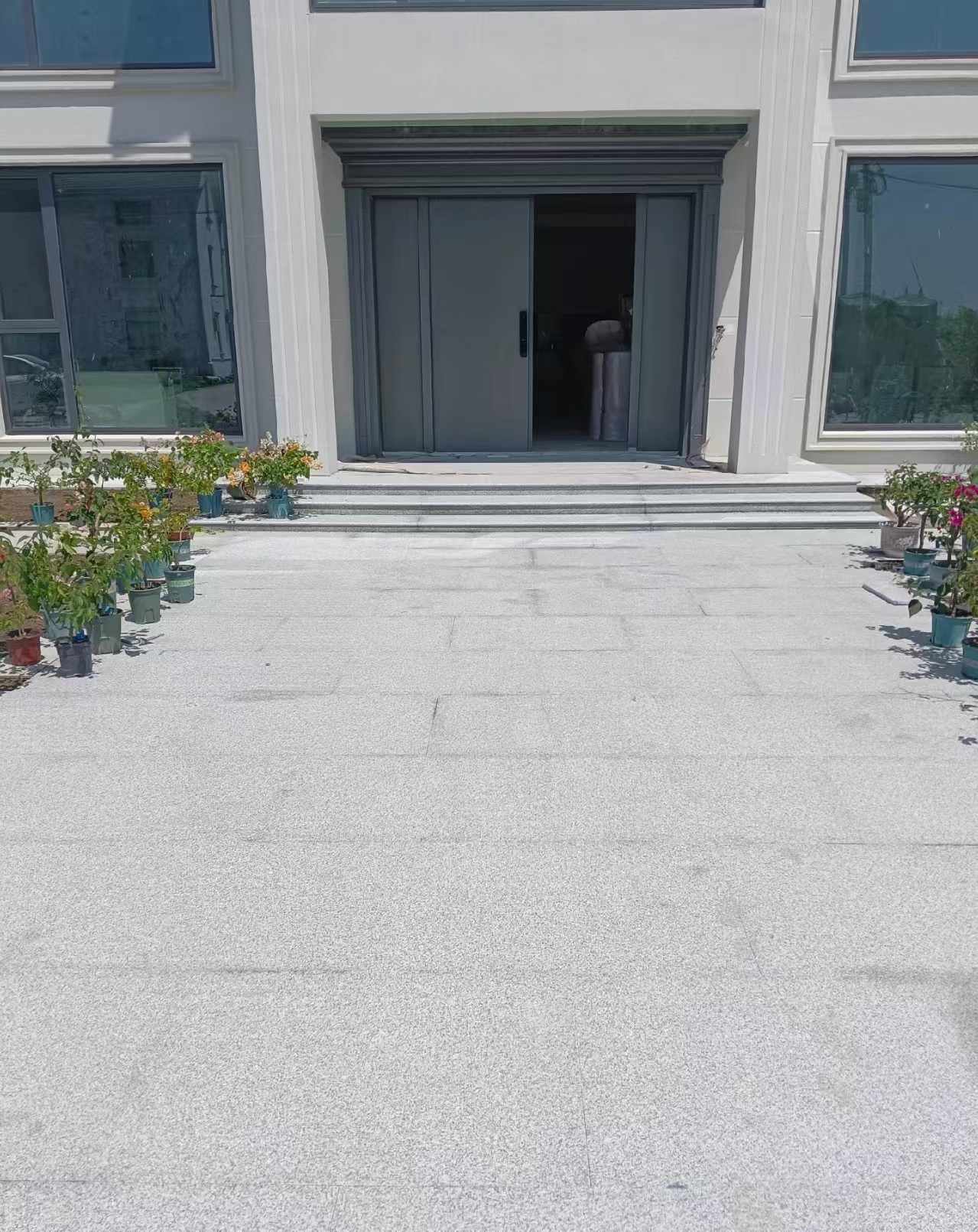 抚州 芝麻白花岗岩地铺石地面铺装