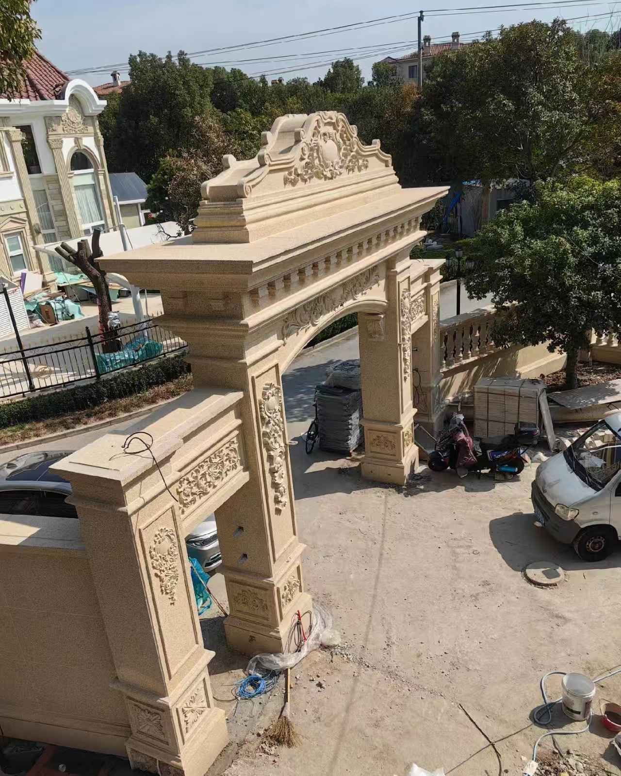 抚州 黄金麻荔枝面花岗岩别墅门楼